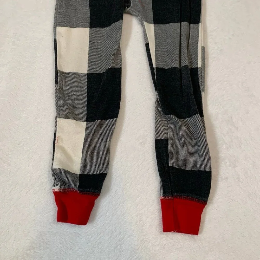 5/$25 Lazy One Kids 4T Buffalo Plaid Tailgate Red Truck Christmas Union Suit Pjs